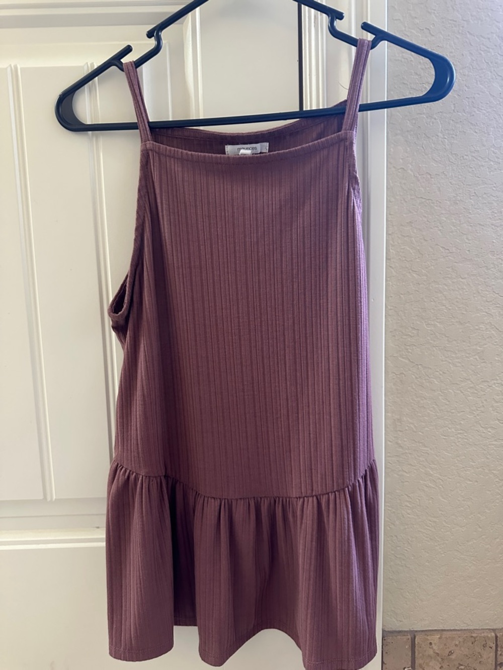 Maurices Ribbed Tank Dress in Dusty Mauve small